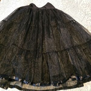 Elegant Black Tulle Skirt